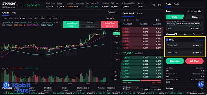 تعیین حد سود و حد ضرر