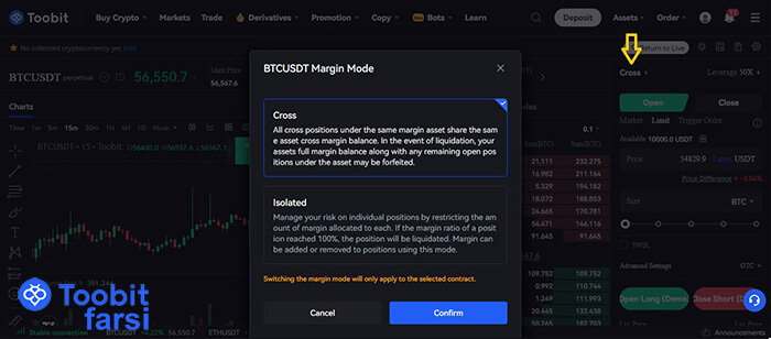 مارجین مود (Margin Mode) در توبیت 