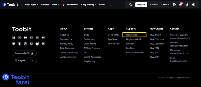 نحوه ارتباط گرفتن با پشتیبانی