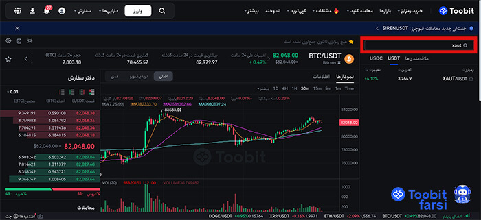 انتخاب ارز دیجیتال XAUT